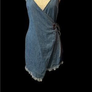 Forever 21 Light Blue Denim Wrap Dress